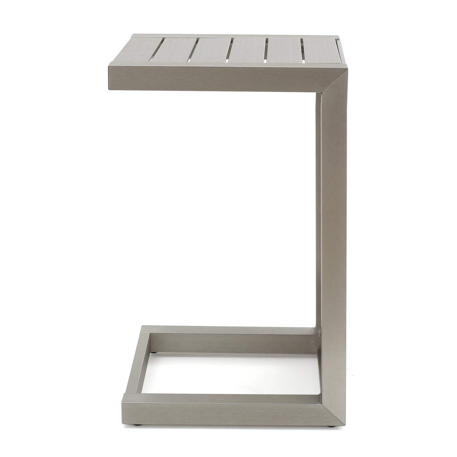 Cape Coral Alu C Shaped Table Silver Aluminium