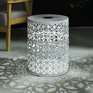 Cranbrook Side Table White Iron