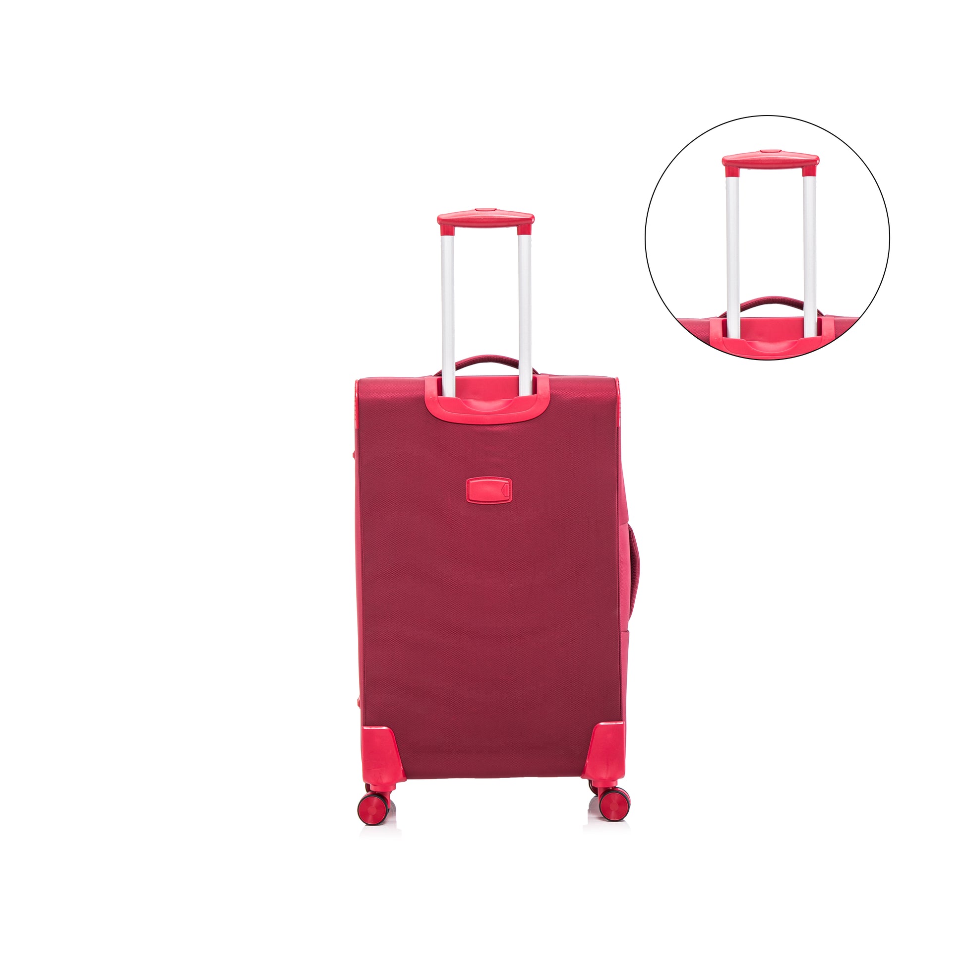 Four Piece Fabric Luggage Set, Expandable Suitcase For Travel, School And Business Trip 20 24 28 32In Red Fabric