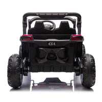 24V Two Seater Kids Ride On Utv W Parents Remote Control,Four Wheel Suspension,Slow Start,Large Wheel Design,Anti Collision Bar,Storage Space,Music,Usb,Bluetooth,Volume Control,Led Lights For Kids 3 . Pink 100 149 Lbs Polypropylene