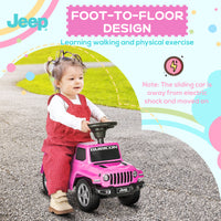 Aosom Kids Ride On Push Car, With Engine Sounds & Under Seat Storage, Foot To Floor Ride On Sliding Car With Horn, Sit And Scoot Ride On Toy, Ages 1.5 3 Years, Pink Pink Metal