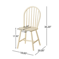 36 Inch H Spindle Back W.Chair Cream Rubber