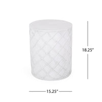 End Table Antique White Magnesium Oxide