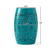 Ruby12 Side Table Teal Iron