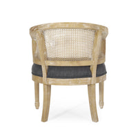 Accent Chair Charcoal Rubber Wood