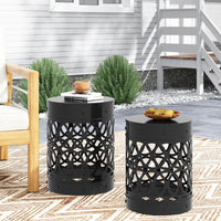 Metal S 2 End Table Black Iron