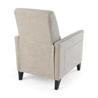 Push Back Recliner Light Grey Fabric