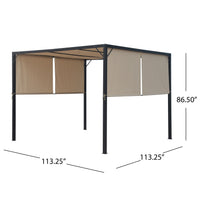 Westray Steel 9.5 X 9.5 Ft. Gazebo Beige Iron