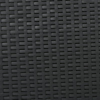 Outdoor Charcoal Faux Wicker Club Chairs With Light Grey Water Resistant Cushions Grey Fabric