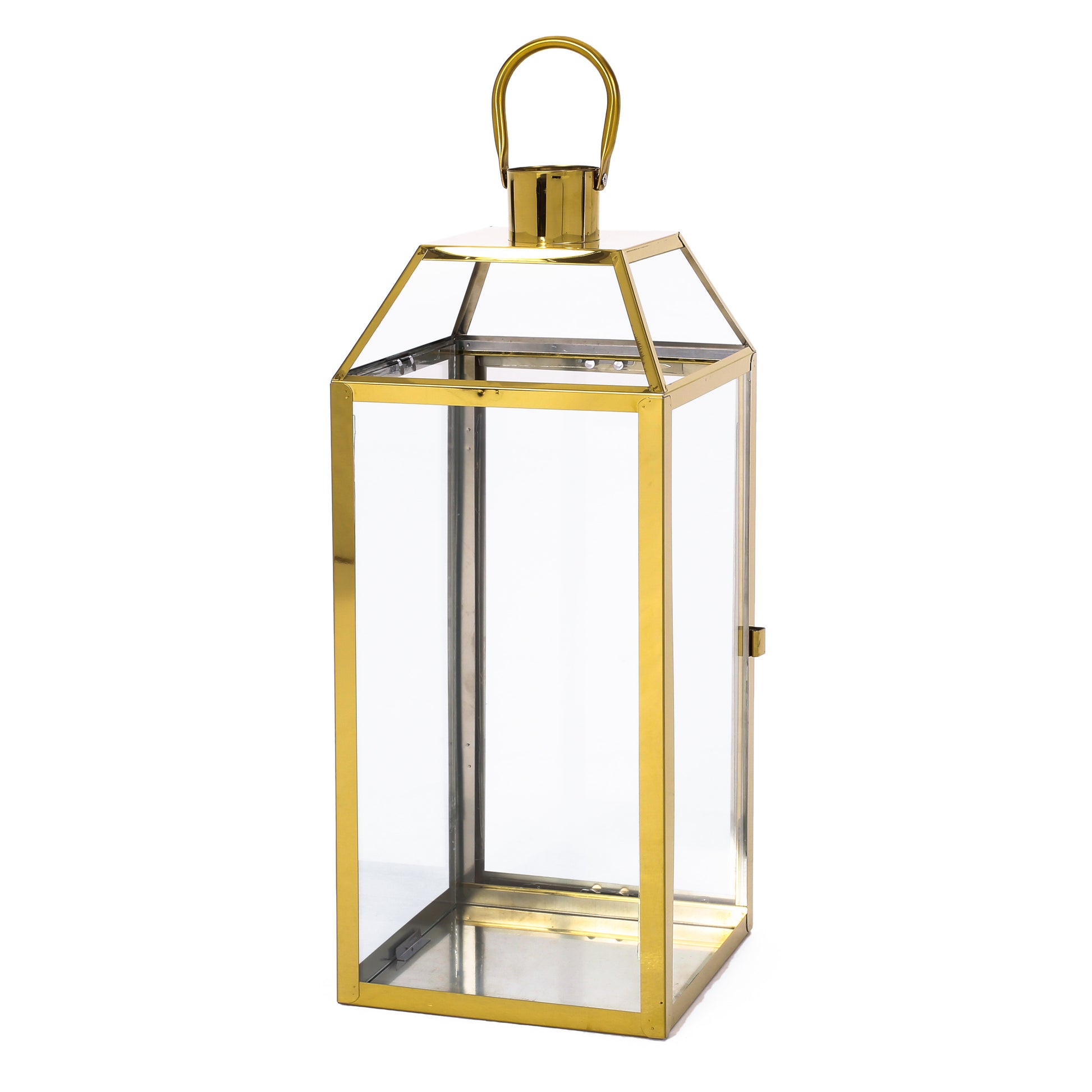 Harris 18"H Stainless Steel Lantern Gold Stainless Steel