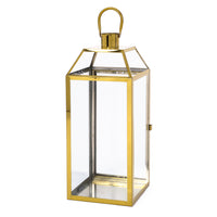 Harris 18"H Stainless Steel Lantern Gold Stainless Steel