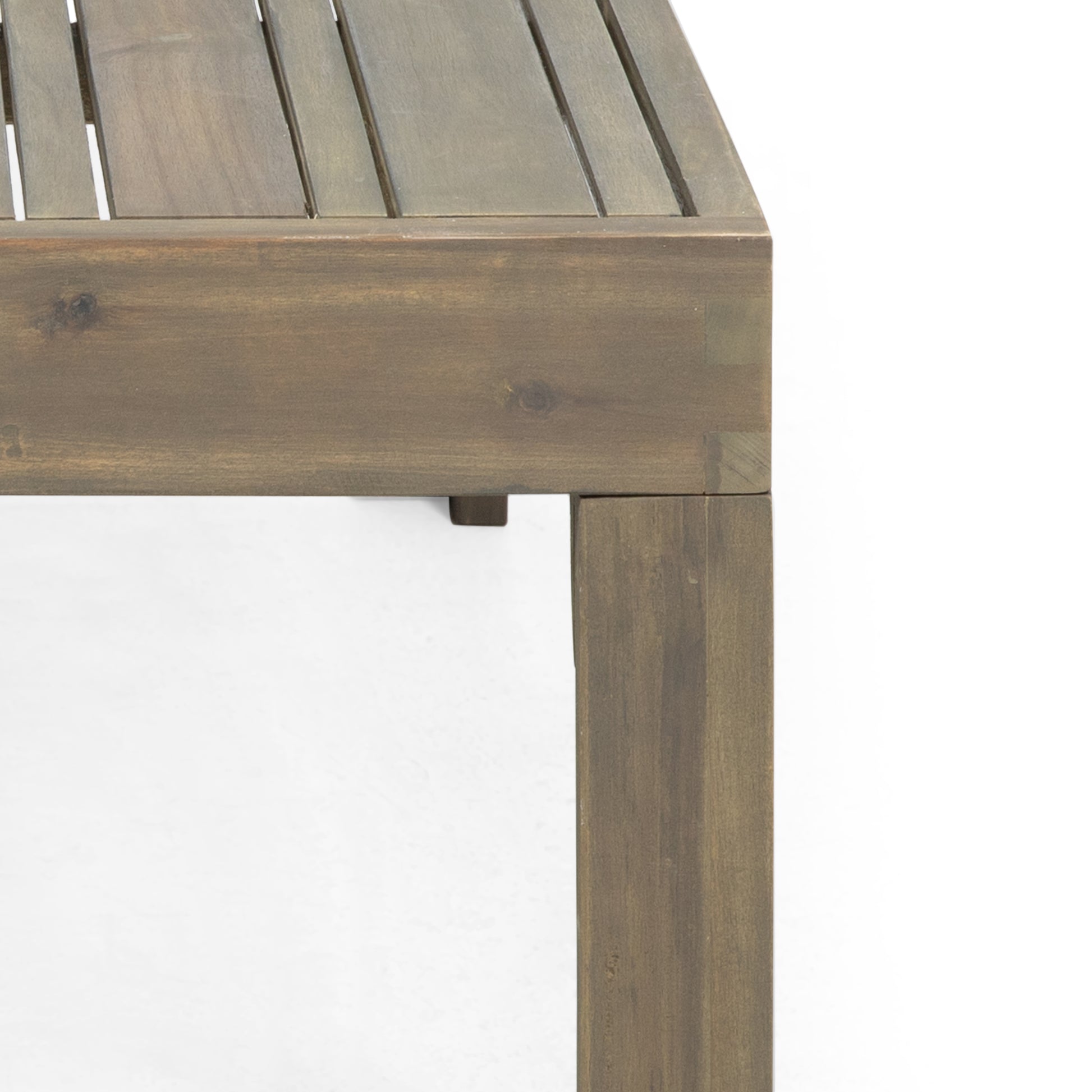 Outdoor 4 Seater Acacia Wood Chat Set With Wicker Accents And Cushions, Gray Mixed Gray Dark Gray Gray Acacia Wood