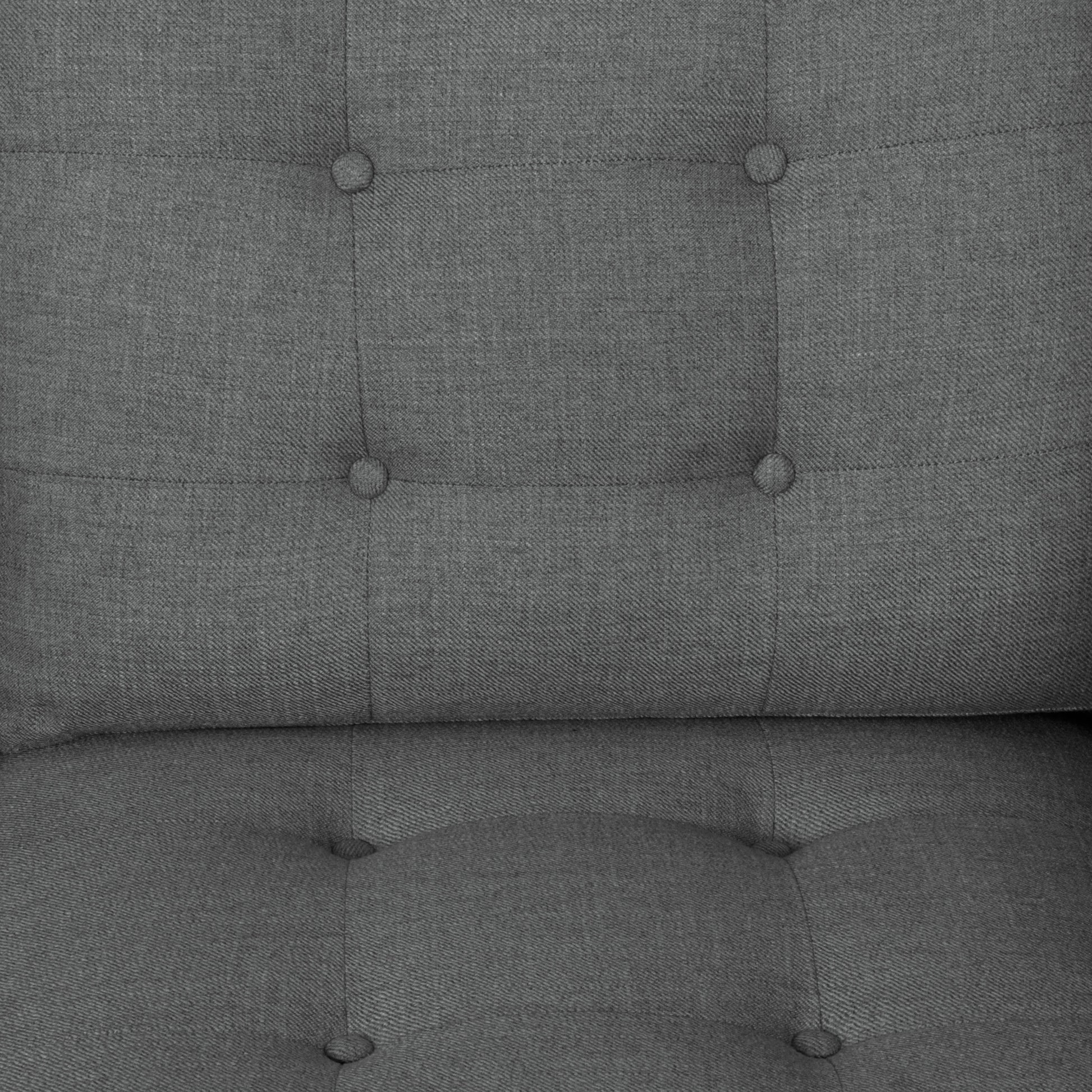 3 Seater Sofa Dark Grey Fabric