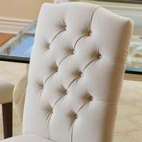 Dining Chair Natural Wood Fabric