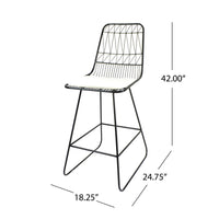 Niez Counter Stool Black Ivory Iron