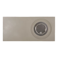 Rectangle 14.75" Mgo Fire Pit 50 000 Btu Light Grey Magnesium Oxide