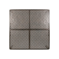Outdoor Modern Aluminum Dining Table With Woven Accents, Gloss Black Red Aluminium