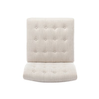 Accent Chair Beige Fabric