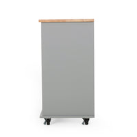 Provence Kitchen Cart With 2 Drawers 1 Door Grey Wood