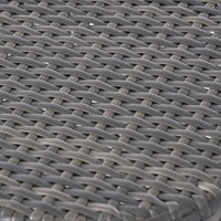 Outdoor Wicker 14.00" Patio Side Table Grey Rattan