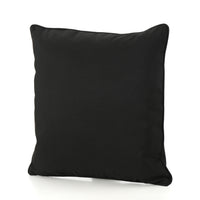 Coronado Square Pillow Black Fabric