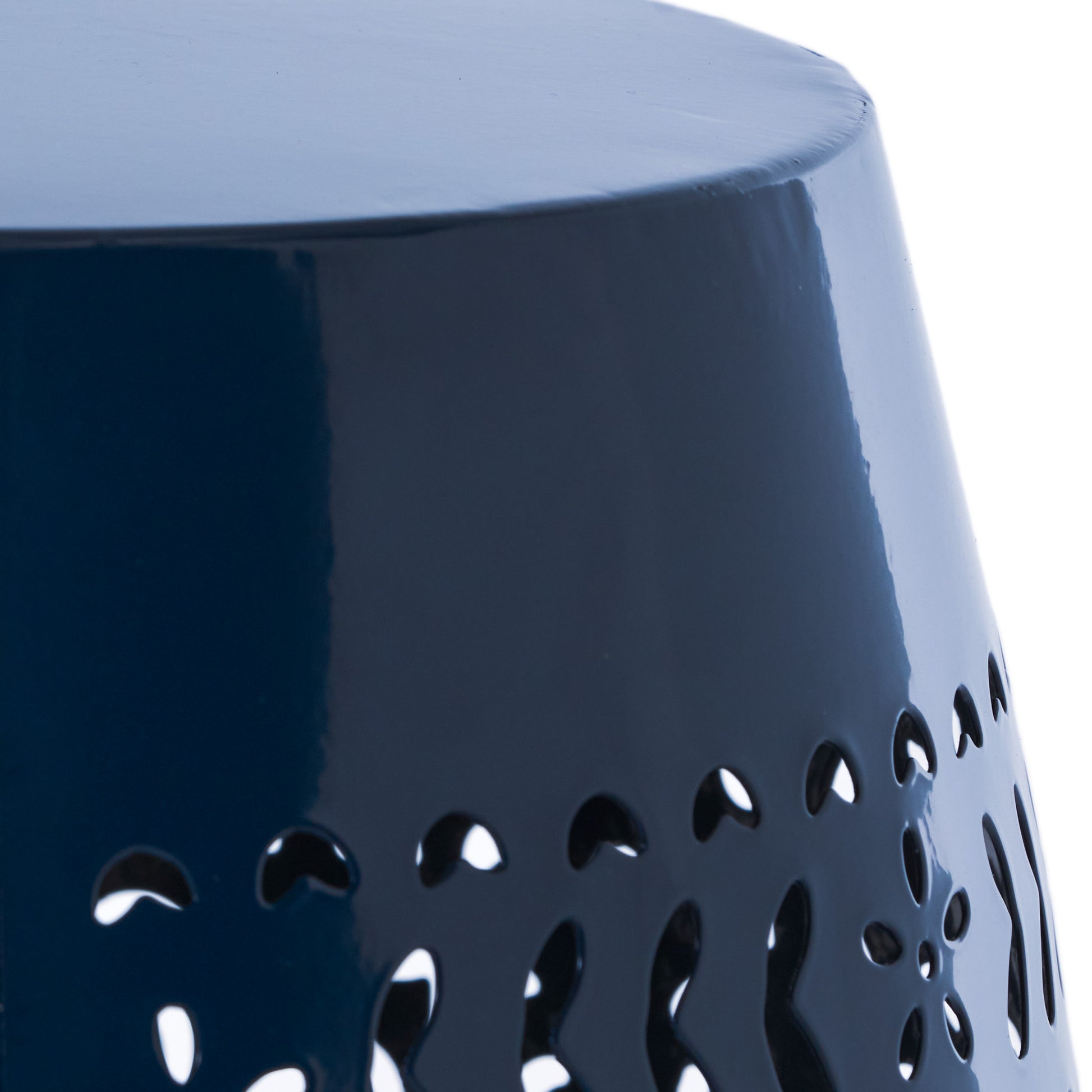 Ruby 12" Side Table Navy Dark Blue Iron