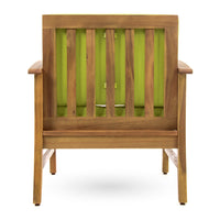 Perla Club Chairs Set Of 2, Green Green Acacia Wood