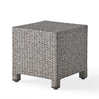 Puerta Accent Table Black Pe Rattan Iron