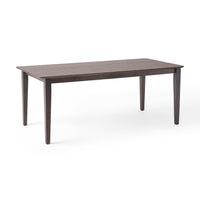 Dining Table With Square Leg Brown Solid Wood Mdf