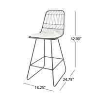 Niez Counter Stool Grey Ivory Iron