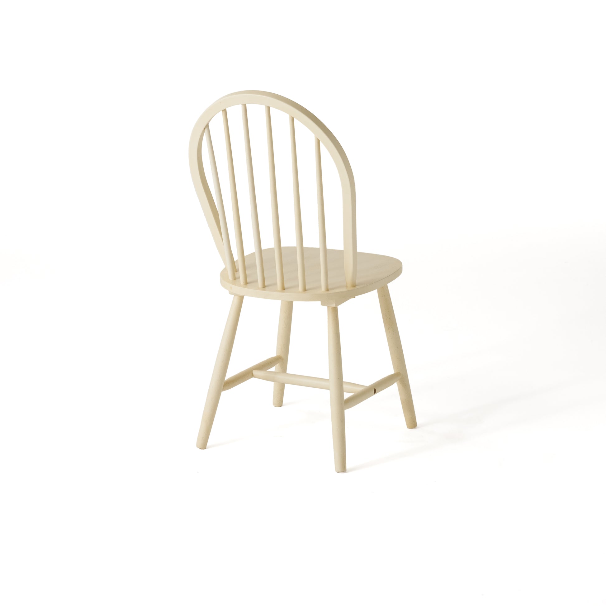 36 Inch H Spindle Back W.Chair Cream Rubber