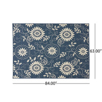 Meridian 6607B 5'3" X 7' Blue Polypropylene