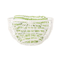 Gianni Teardrop Chair White Green Pe Rattan Iron Waterproof Fabric