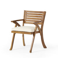 Hermosa Kd Wood Dining Set With Cushions Yes Teak Water Resistant Cushion Acacia Wood