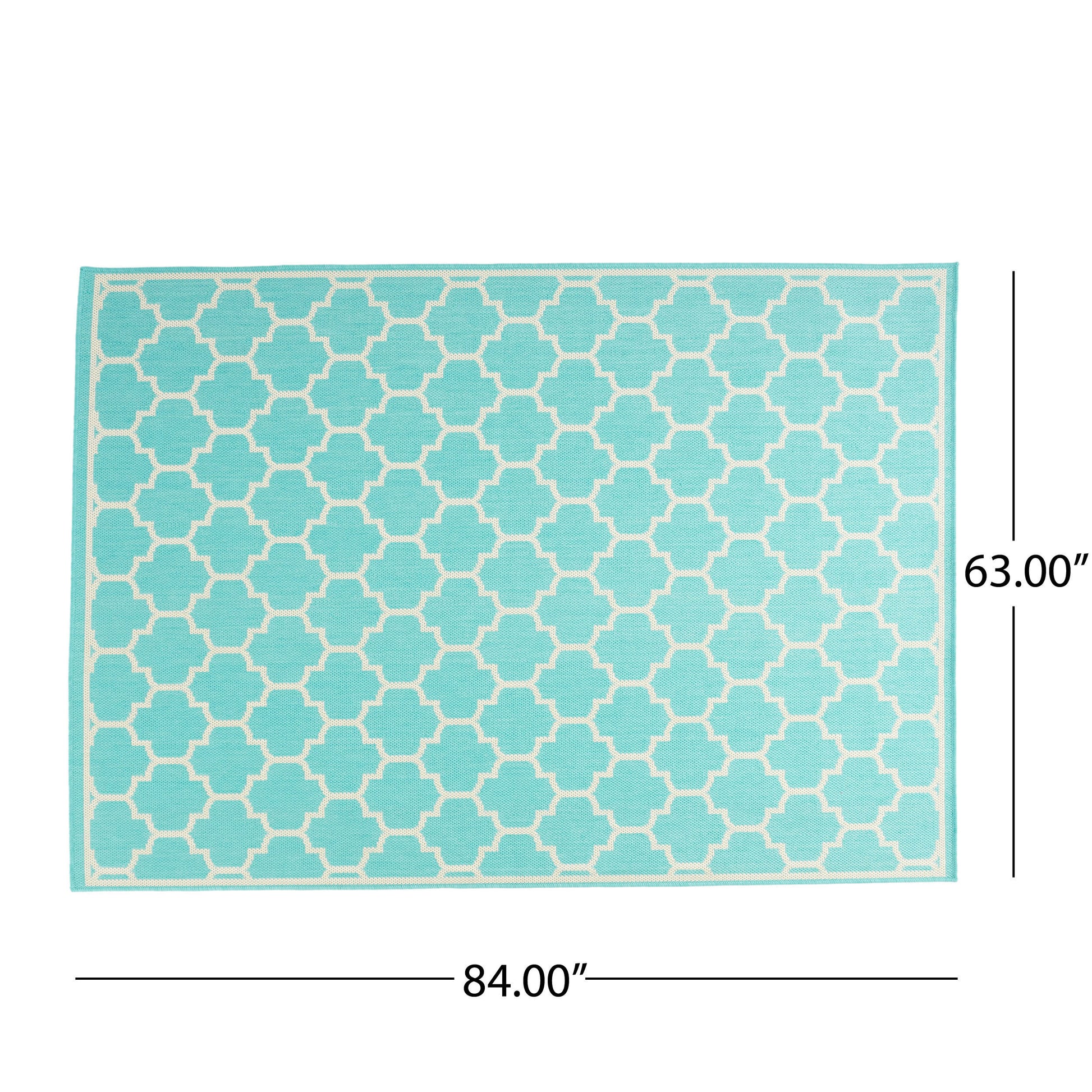 1636G 5'3"X7' Rug Teal Polypropylene