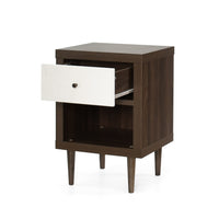 1 Drawer Nightstand Walnut Mdf