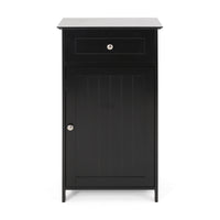 Bathroom Cabinet Black Mdf