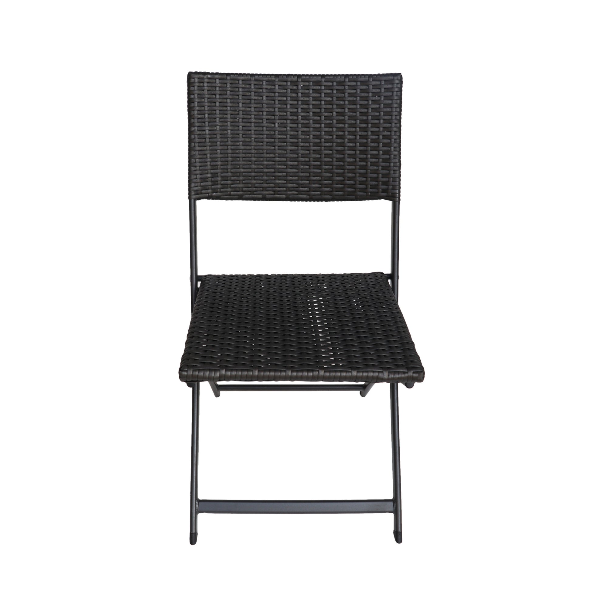 Maldives Aluminum Foldable Dining Set Grey Pe Rattan Iron
