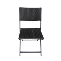 Maldives Aluminum Foldable Dining Set Grey Pe Rattan Iron