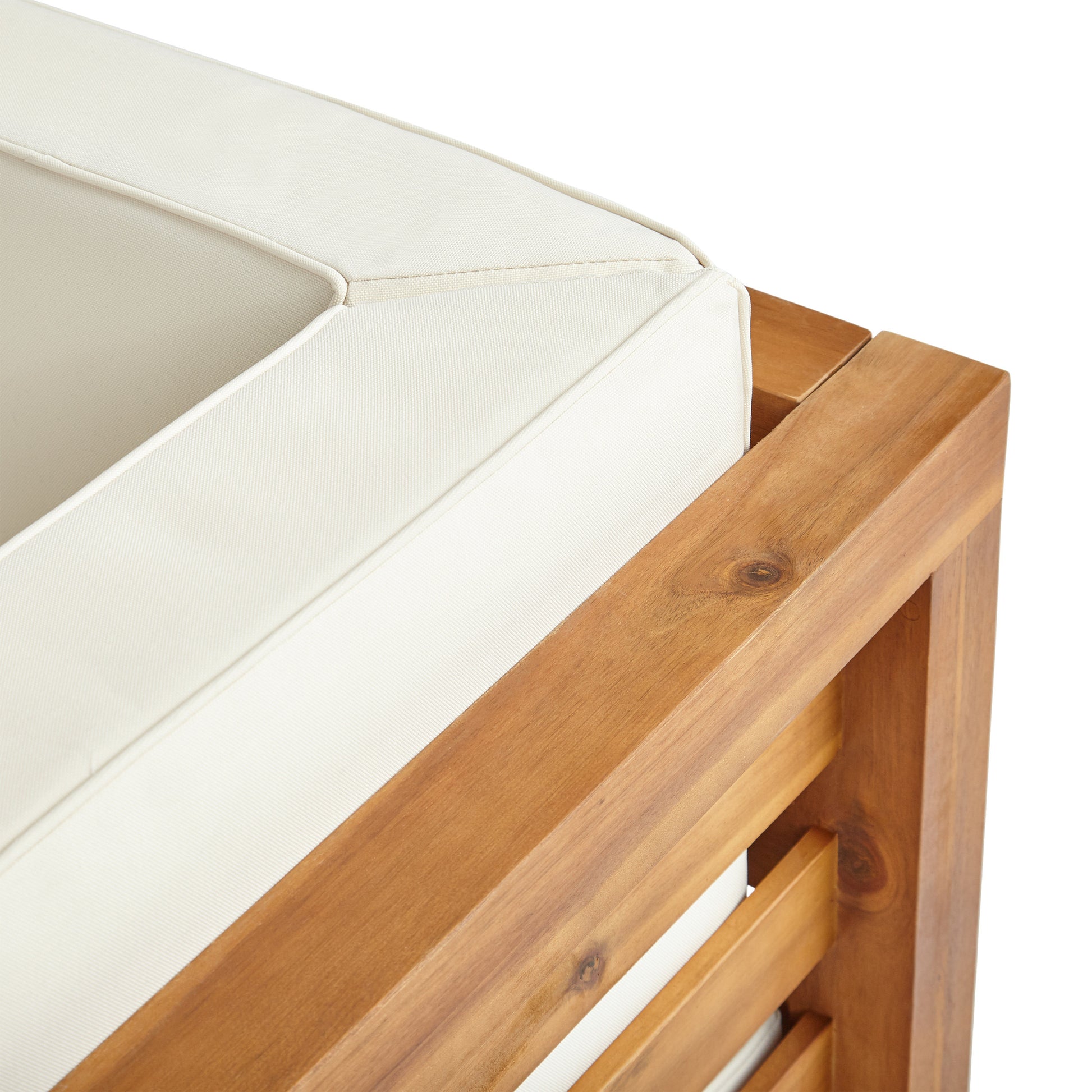 Oana Club Chair Beige Acacia Wood