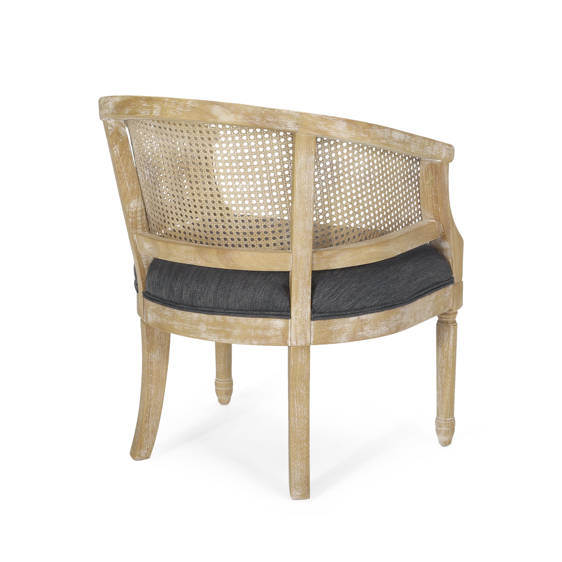 Accent Chair Charcoal Rubber Wood