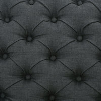 Storage Ottoman Dark Gray Fabric