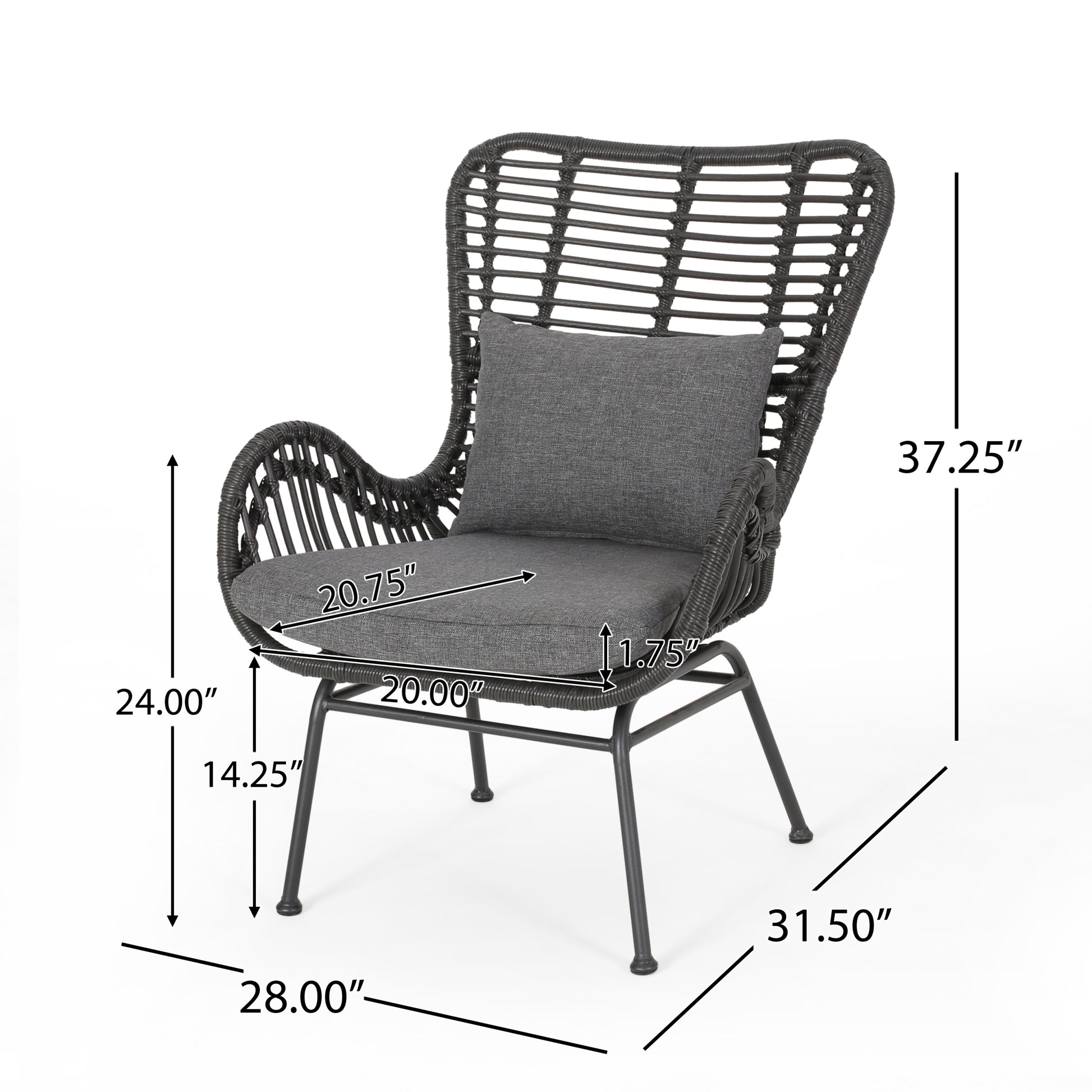 Montana Chair Grey Iron Plastic