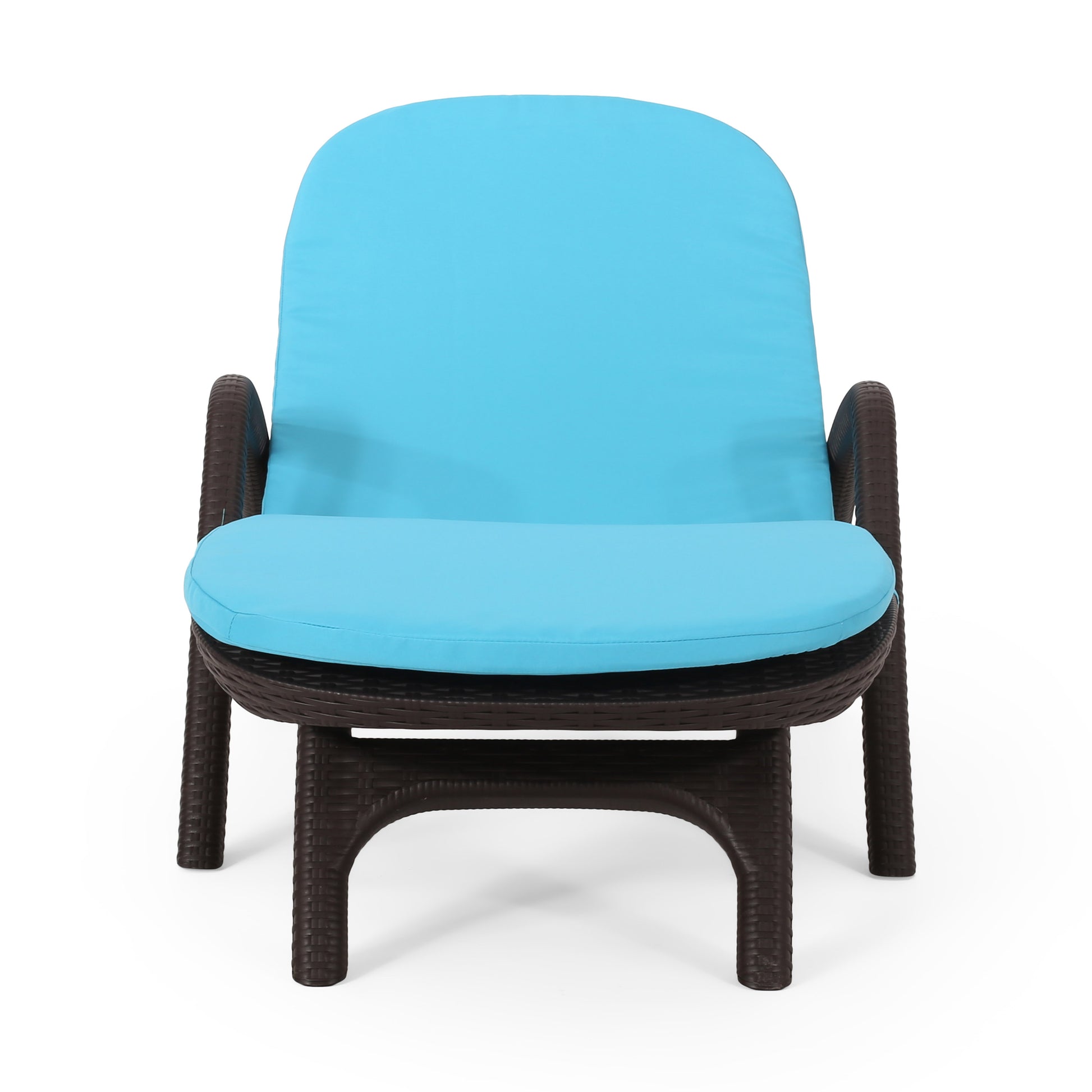 Mikael Chaise Lounge With Cushion Dark Brown Polypropylene