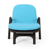 Mikael Chaise Lounge With Cushion Dark Brown Polypropylene