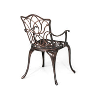 Tucson Dining Chair, Black Copper Set Of 2 Copper Aluminium
