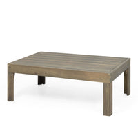 Outdoor 4 Seater Acacia Wood Chat Set With Wicker Accents And Cushions, Gray Mixed Gray Dark Gray Gray Acacia Wood
