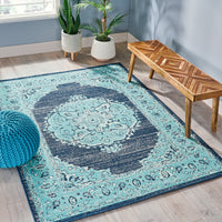 Rug Blue Polypropylene