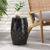 Lilac 12'' Side Table Black Iron