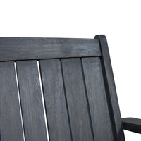 Tambora Porch Swing Dark Grey Wood Metal